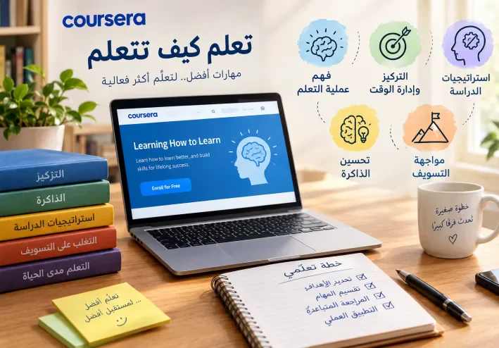ملخص كورس تعلم كيف تتعلم من منصة كورسيرا