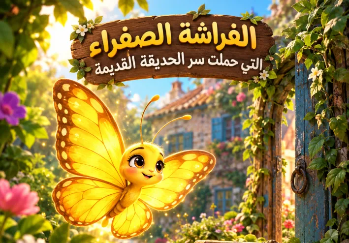 🦋 الفراشة الصفراء التي حملت سر الحديقة القديمة