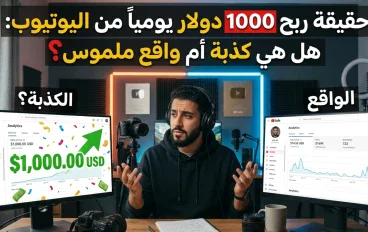 حقيقة ربح 1000 دولار يومياً من اليوتيوب: هل هي كذبة أم واقع ملموس؟
