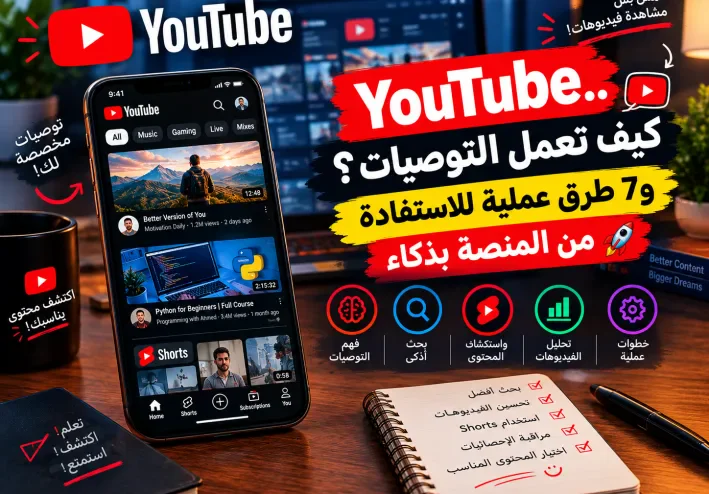 ▶️ YouTube.. كيف تعمل التوصيات؟ و7 طرق عملية للاستفادة من المنصة بذكاء 🚀