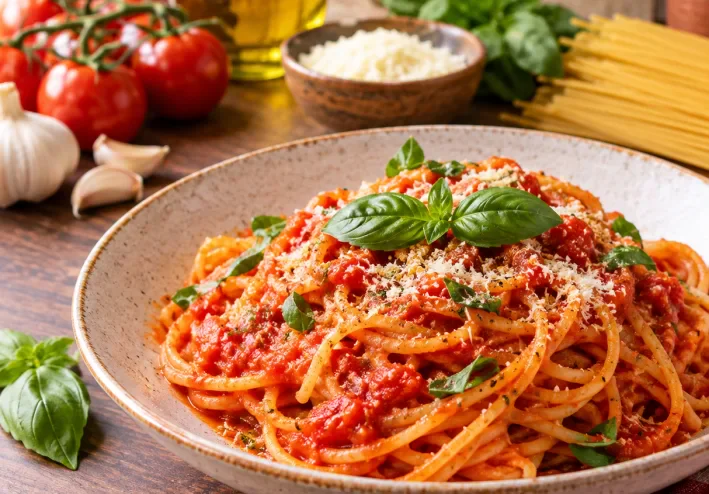 🍝 طريقة عمل المكرونة بالصلصة الإيطالية الأصلية في المنزل