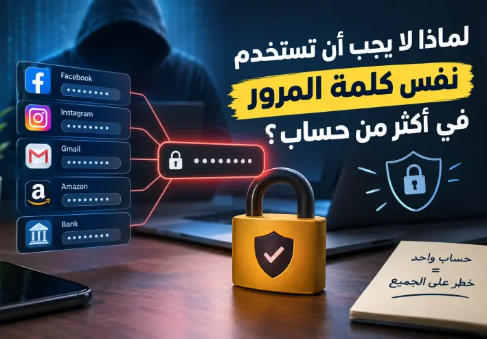 لماذا لا يجب أن تستخدم نفس كلمة المرور في أكثر من حساب؟ خطر قد يهدد جميع حساباتك