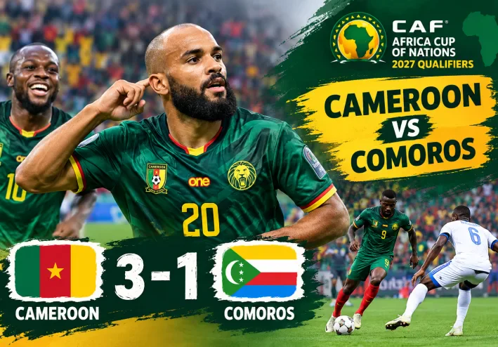 Africa Cup of Nations 2027 Qualifiers: Cameroon Beat Comoros 3-1