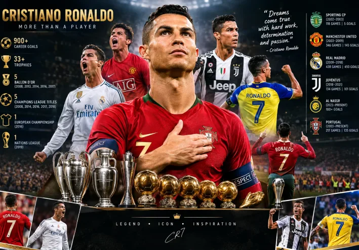 Cristiano Ronaldo: A Journey of Goals, Achievements, and Charity