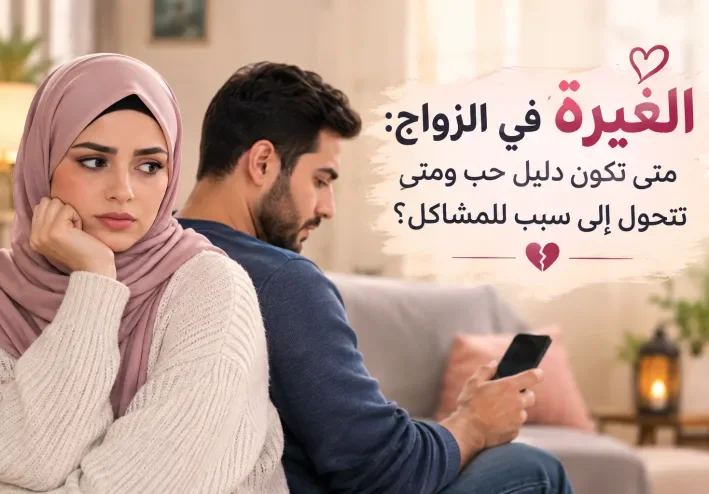 الغيرة في الزواج: متى تكون دليل حب ومتى تتحول إلى سبب للمشاكل؟ ❤️🩹