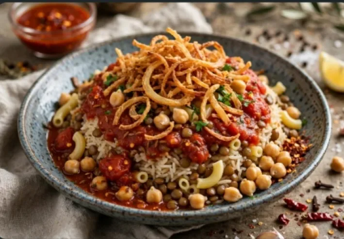 طريقه عمل الكشرى المصرى الاصلى فى البيت بخطوات سهله وبسيطه وطعم احلى من المحلات جربيه الآن و صدقينى هتحبيه اوى و تدعيلىى
