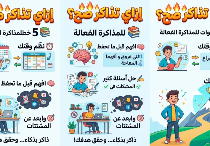 كيفية المذاكرة الصحيحة وتحقيق النجاح