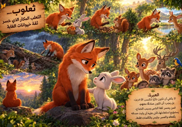 🦊 ثعلوب.. الثعلب المكار الذي خسر ثقة حيوانات الغابة