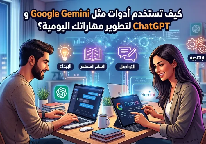 كيف تستخدم أدوات مثل Google Gemini و ChatGPT لتطوير مهاراتك اليومية؟