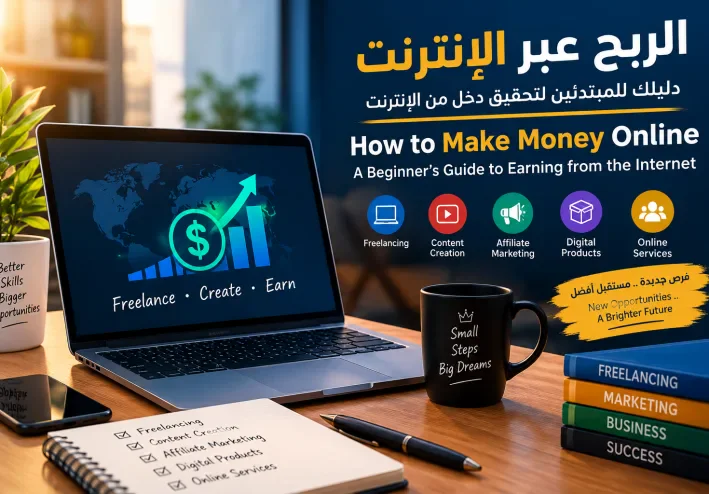 الربح من الإنترنت: أفضل الطرق للمبتدئين وكيف تبدأ من الصفر