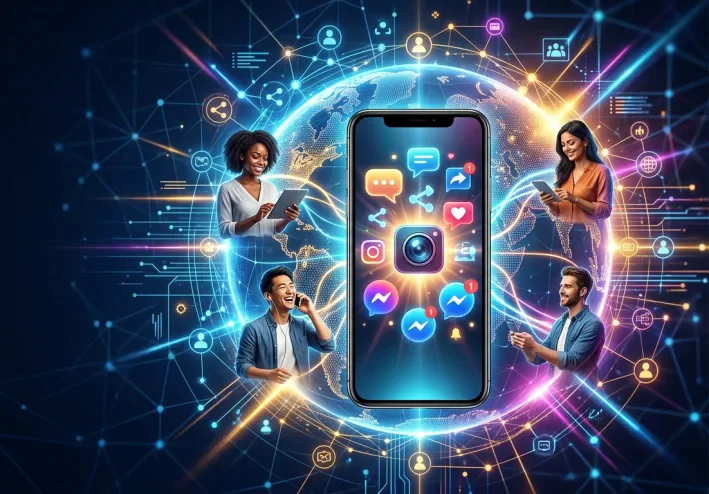 **📱 مواقع التواصل الاجتماعي: كيف غيّرت التكنولوجيا طريقة تواصلنا وحياتنا؟**