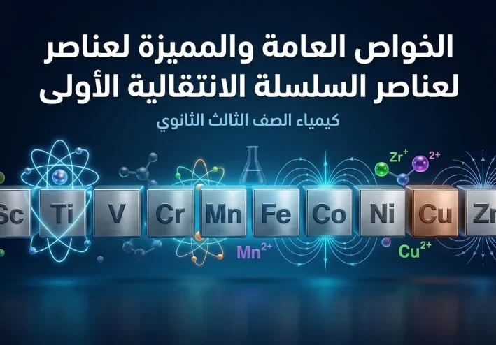 الخواص العامة والمميزة لعناصر السلسلة الانتقالية الأولى | شرح شامل لكيمياء الصف الثالث الثانوي