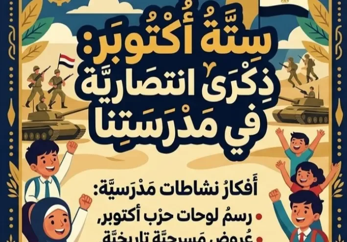 📑 مطوية مدرسية عن السادس من أكتوبر 2026 جاهزة للطباعة والتحميل | أجمل أفكار أنشطة حرب أكتوبر