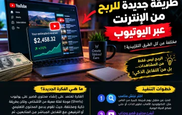 طريقة الربح من اليوتيوب 2026: فكرة جديدة لتحقيق دخل من الإنترنت
