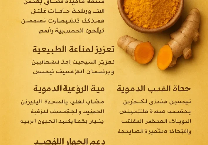 الكركم: الذهب الصحي الذي يعزز قوة الجسم ويحميه من الأمراض