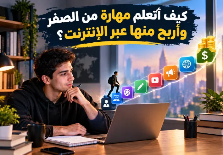 كيف أتعلم مهارة من الصفر وأربح منها عبر الإنترنت؟ 10 مهارات مطلوبة للمبتدئين