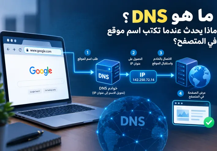 ما هو DNS؟ ماذا يحدث عندما تكتب اسم موقع في المتصفح؟