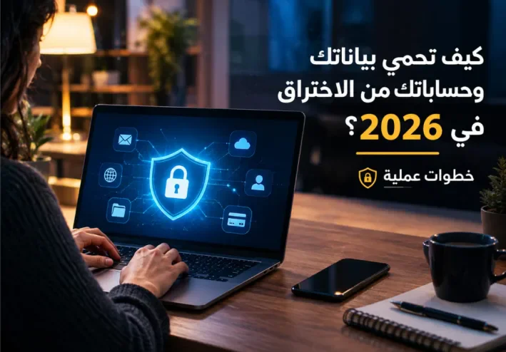 كيف تحمي بياناتك وحساباتك من الاختراق في 2026؟ خطوات عملية 🔒