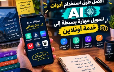 💸 أفضل طرق استخدام أدوات AI لتحويل مهارة بسيطة إلى خدمة أونلاين في 2026 🚀