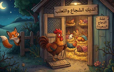 الديك الشجاع والثعلب