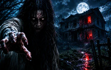 البيت المهجور في آخر القرية 🏚️🌕