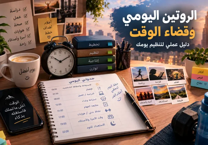 الروتين اليومي وقضاء الوقت: دليل عملي لتنظيم يومك