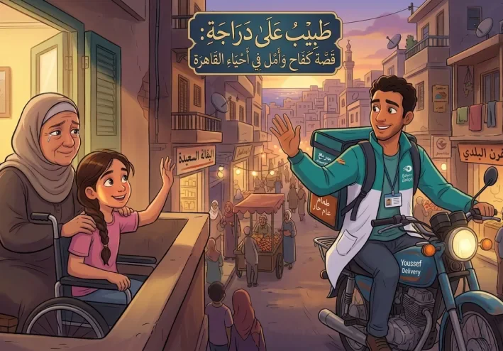 طبيب على دراجة