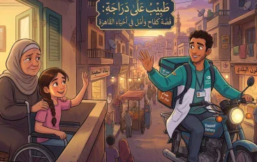 طبيب على دراجة