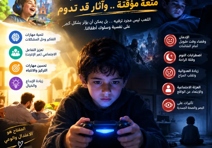 الاعاب وطريقة تاثيرها علي حياة الاطفال