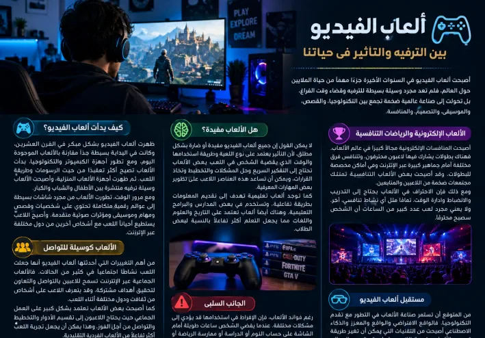 ألعاب الفيديو: بين الترفيه والتأثير في حياتنا