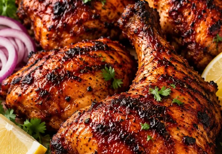🍗 طريقة عمل الدجاج المحمر في الفرن بتتبيلة سرية ولون ذهبي شهي 😋✨