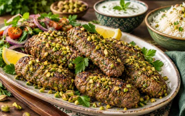 🥩💚 كفتة اللحم بالفستق الأخضر - وصفة شهية بطعم غني ومميز