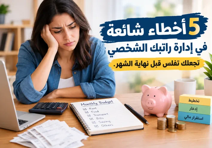 5 أخطاء شائعة في إدارة راتبك الشخصي تجعلك تفلس قبل نهاية الشهر