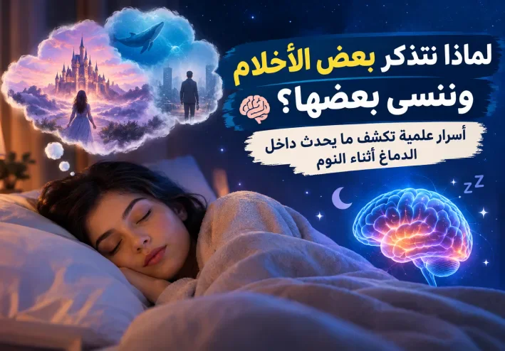 🧠 لماذا نتذكر بعض الأحلام وننسى بعضها؟ أسرار علمية تكشف ما يحدث داخل الدماغ أثناء النوم