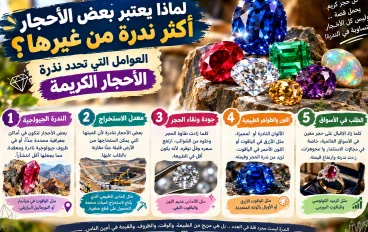 لماذا يعتبر بعض الأحجار أكثر ندرة من غيرها؟ العوامل التي تحدد ندرة الأحجار الكريمة