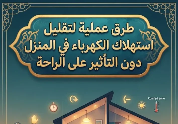 طرق عملية لتقليل استهلاك الكهرباء في المنزل دون التأثير على الراحة