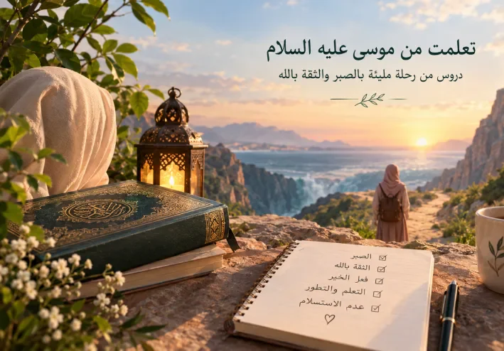تعلمت من موسي عليه السلام: دروس من رحله مليئه بالصبر والثقه بالله.