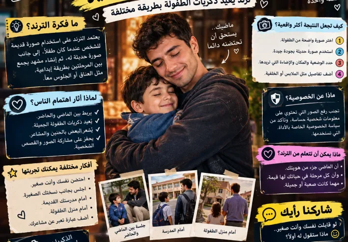 🧒📸 «احضن نفسك وأنت صغير».. ترند يعيد ذكريات الطفولة بطريقة مختلفة