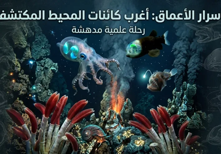 🌊 أغرب الكائنات البحرية التي اكتشفها العلماء.. مخلوقات تبدو وكأنها من عالم آخر! 🐙