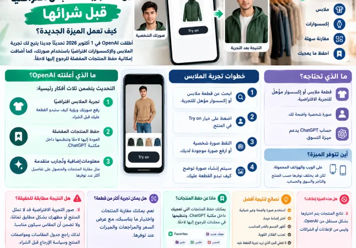 👕 ChatGPT يتيح لك تجربة الملابس افتراضيًا قبل شرائها.. كيف تعمل الميزة الجديدة؟