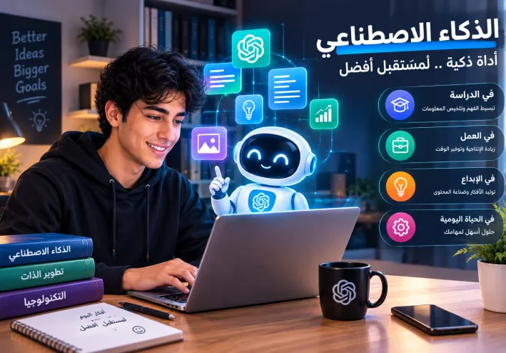 كيف يساعدك الذكاء الاصطناعي في الدراسة والعمل؟