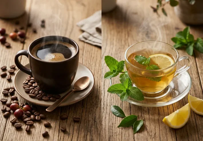 فوائد الشاي والقهوة وأضرار الإفراط فيهما: دليل صحي شامل 📊✨