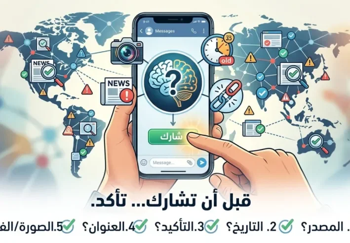قبل أن تضغط «مشاركة»… تأكد أن المعلومة تستحق أن تصل لغيرك