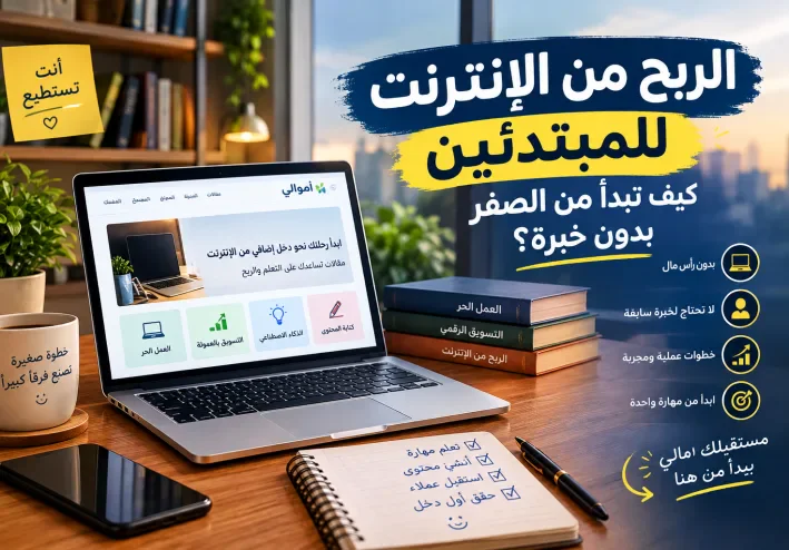 الربح من الإنترنت للمبتدئين: أول خطوة نحو أول دخل لك بدون خبرة
