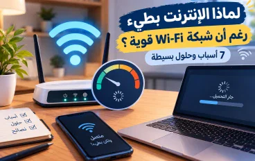 لماذا الإنترنت بطيء رغم أن شبكة Wi-Fi قوية؟ 7 أسباب وحلول بسيطة