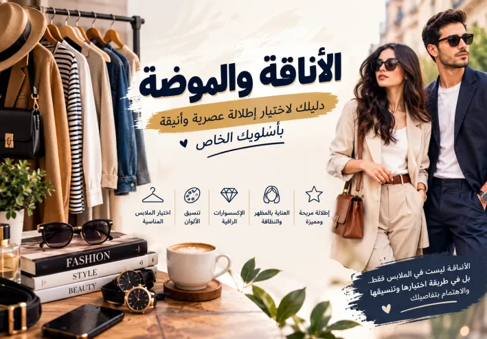الأناقة والموضة: دليلك لاختيار إطلالة عصرية وأنيقة بأسلوبك الخاص.