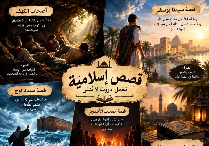 🌙 قصص إسلامية تحمل دروسًا لا تُنسى