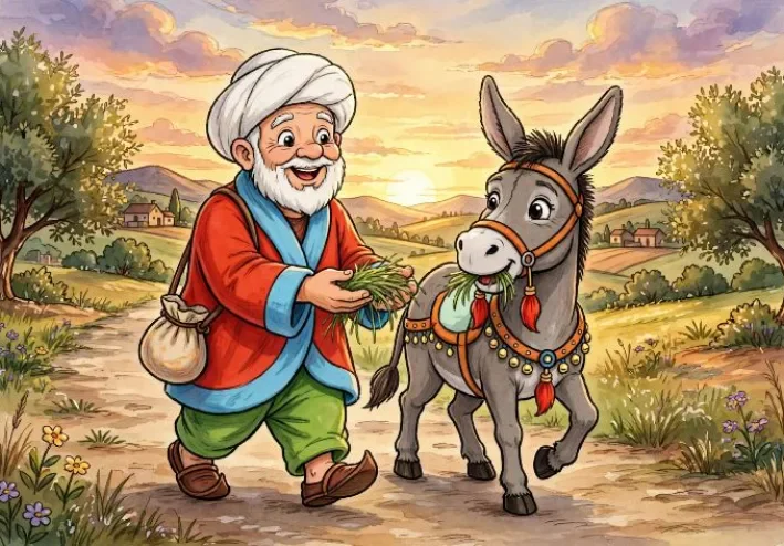 جحا والحمار العنيد