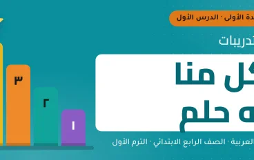 حل تدريبات الدرس الاول في كتاب الامتحان لمادة العلوم للصف الرابع الابتدائي التيرم الاول