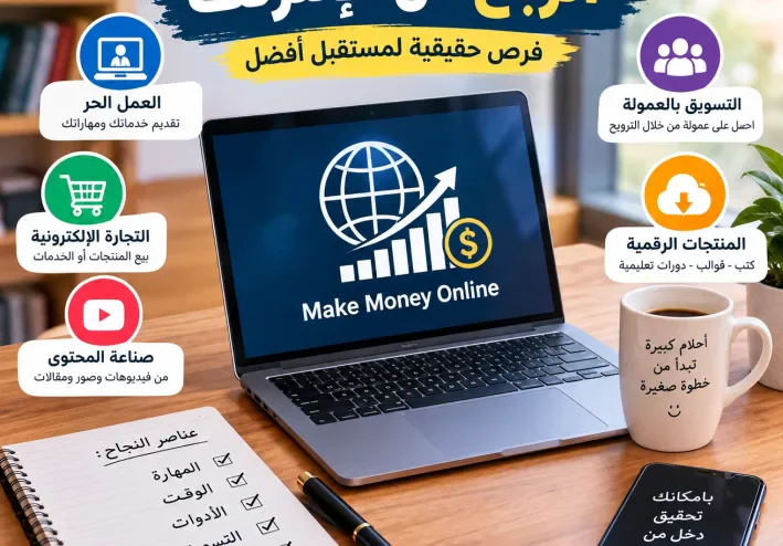 الربح من الإنترنت: أهم الطرق والعناصر التي تساعدك على تحقيق دخل
